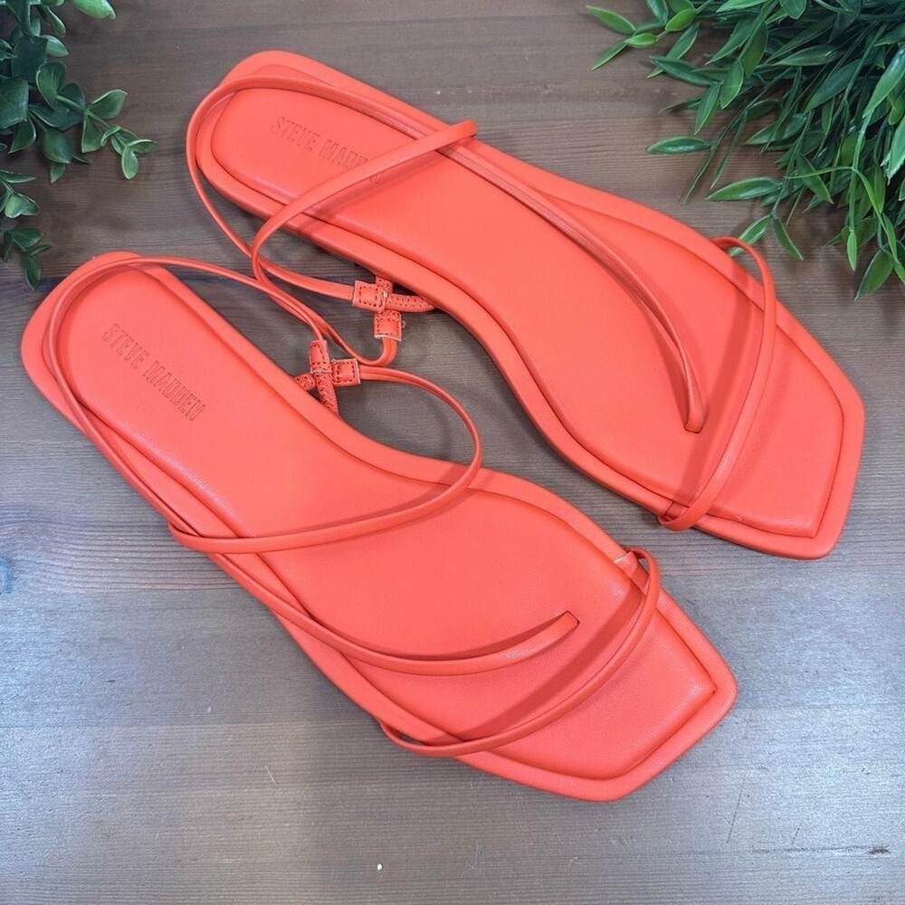 NWOT Steve Madden Women's Lynley Orange Sandals Size 10